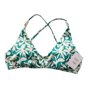 Marine Layer & Andie Valencia Bikini Top XL Spruce‎ Flora Beach Vacation Resort